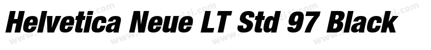 Helvetica Neue LT Std 97 Black Cond字体转换